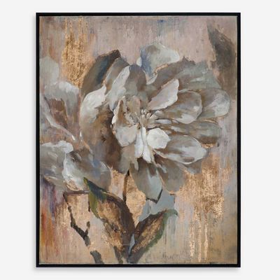 Hand-Painted Dazzling Floral Artwork