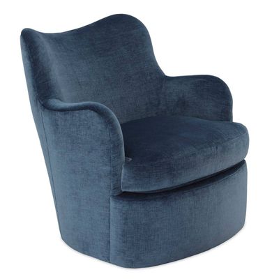  Peacock Blue Swivel Accent Chair