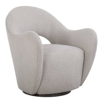 360 Degree Comfy Swivel Chair with Open Backrest Angel View