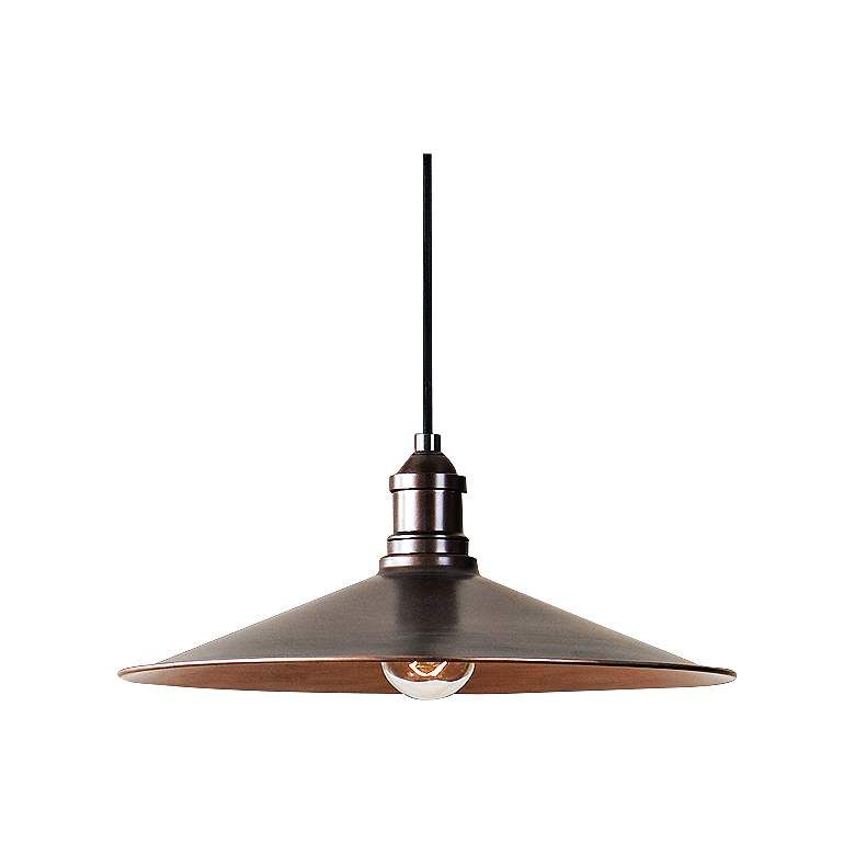 Antique copper ceiling 1-light pendant