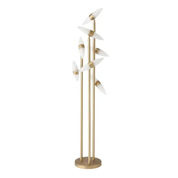 Modern gold tree 14-light plug in floor lamp 