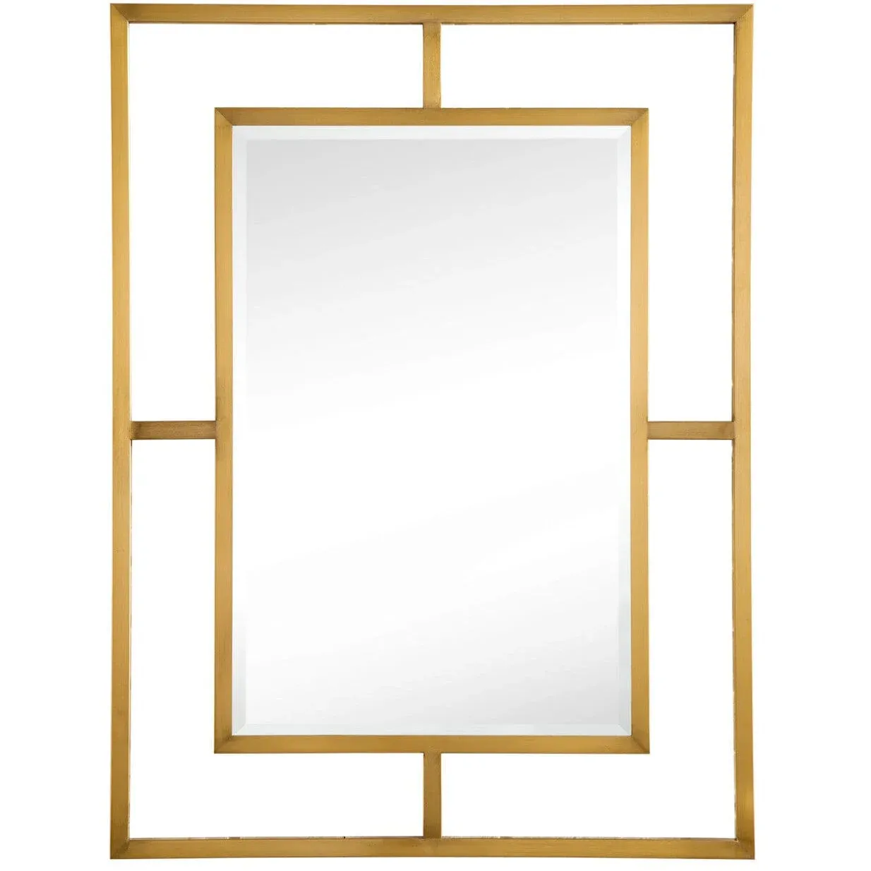 Boston 30" Rectangular Mirror, Radiant Gold