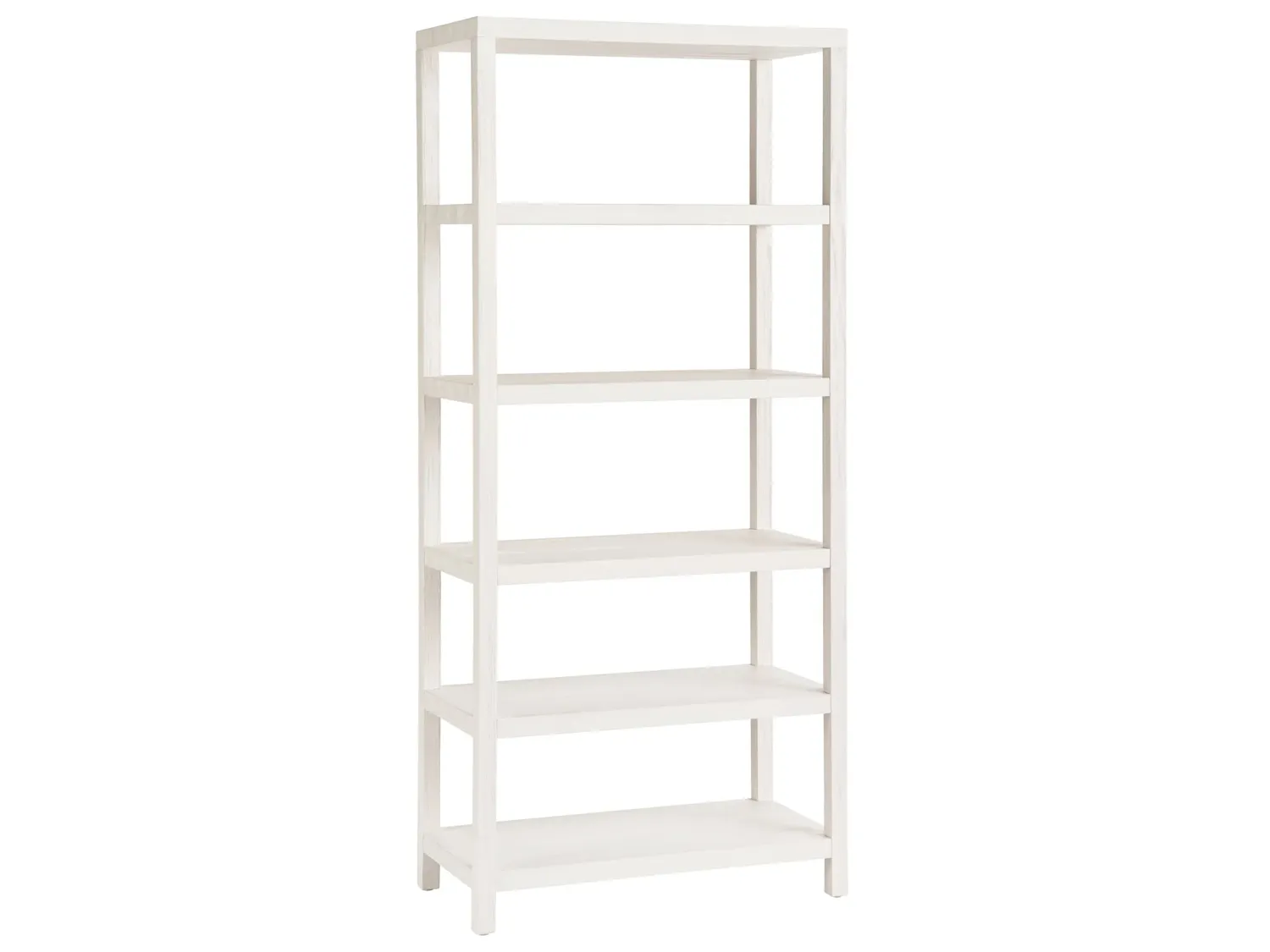Modern 6-shelf wood etagere in white