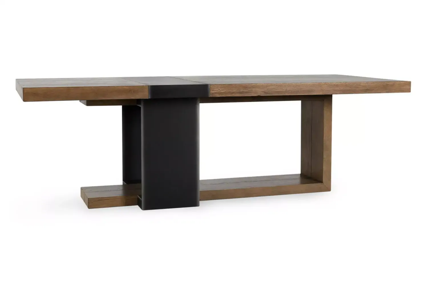 Reclaimed oak plank rectangular dining table