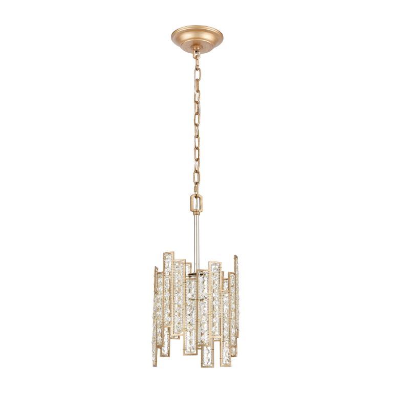 Gold crystal 1-light mini pendant