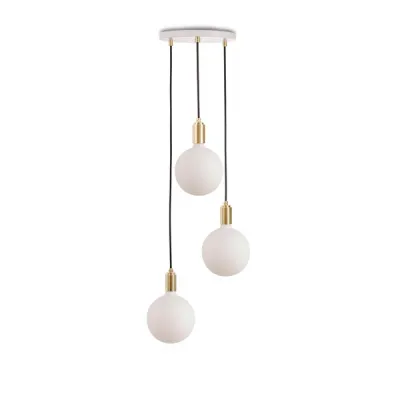 Modern 3-Light Globe Cluster Pendant