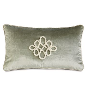 Luxury Pale Green Rectangular Lumabr Pillow Cover and Insert for Bed