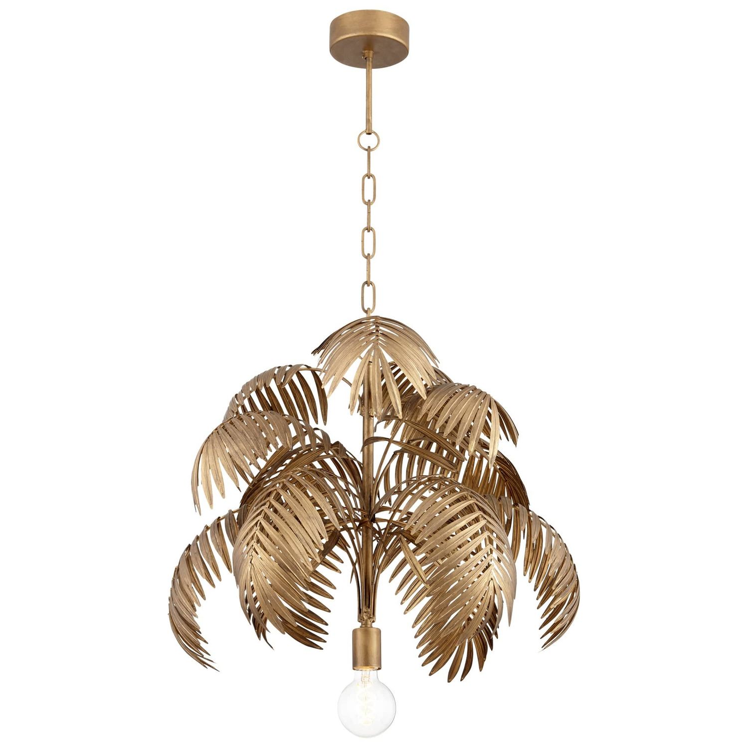 Gold Palm Tree Ceiling Pendant Light