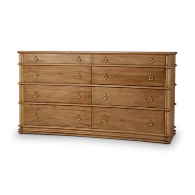 Large Bedroom Chest of Drawers in Antique French Walnut Finish