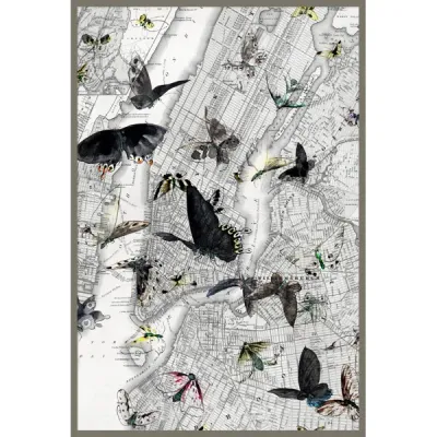 Downtown manhattan map print wall art