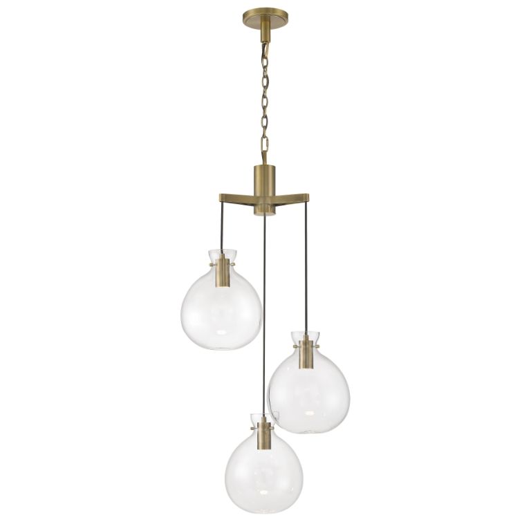 Selina 3-Light Modern Glass Globes Chandelier
