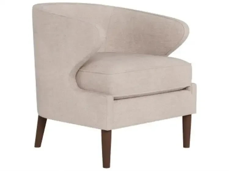 Fabric Curved Entryway Accent Chair
