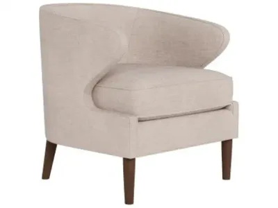 Fabric Curved Entryway Accent Chair