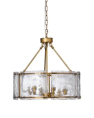  Mid Century Ice Glass Chandelier