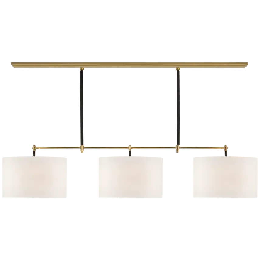 Gold Three Light Linear Pendant Lighting for Kitchen Island
