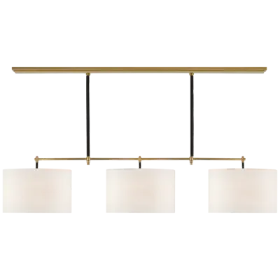 Gold Three Light Linear Pendant Lighting for Kitchen Island