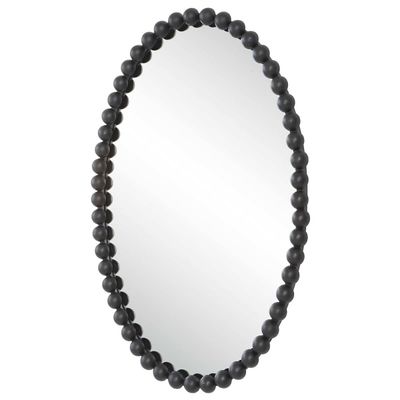 Beaded Oval Mirror Bathroom