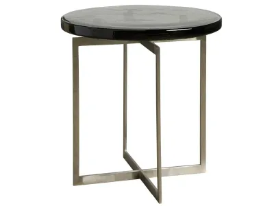 Black Smoked Glass Side Table