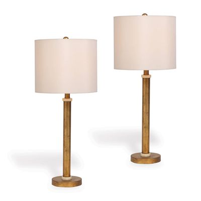 Antique Gold Buffet Lamps – Set of 2