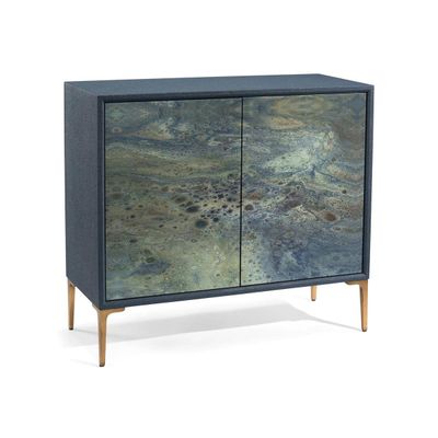 Indigo Batik Two-Door Accent Cabinet