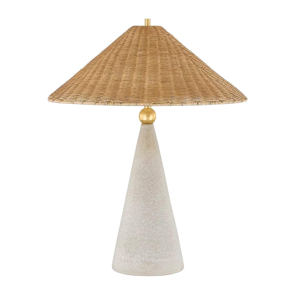 Decorative desk lamp with rattan shade