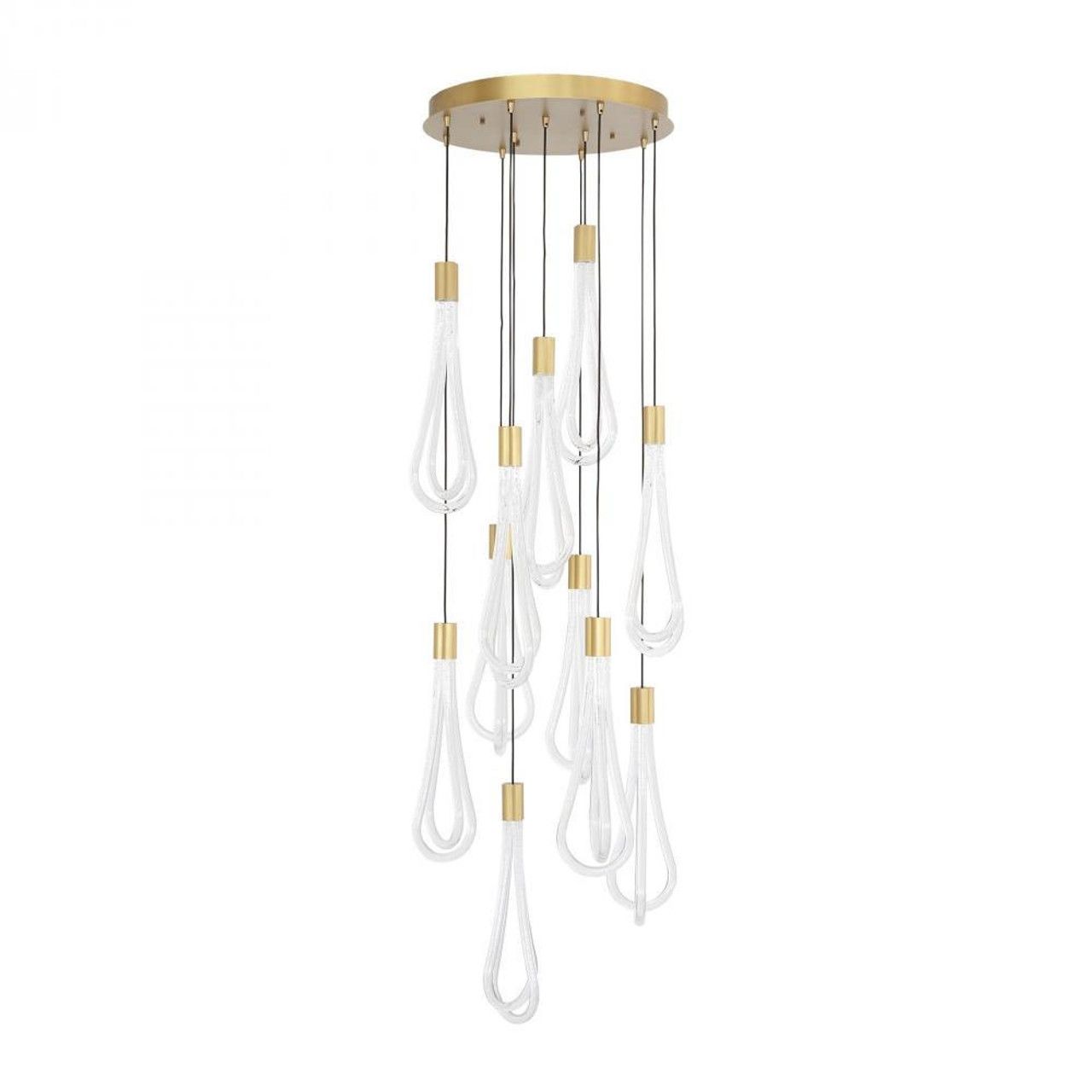Suspended raindrops chandelier