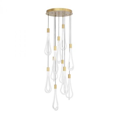 Suspended raindrops chandelier