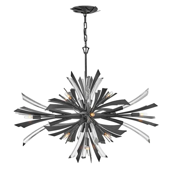 13-Light Modern Sculptural Pendant Chandelier
