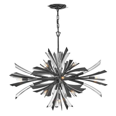 13-Light Modern Sculptural Pendant Chandelier