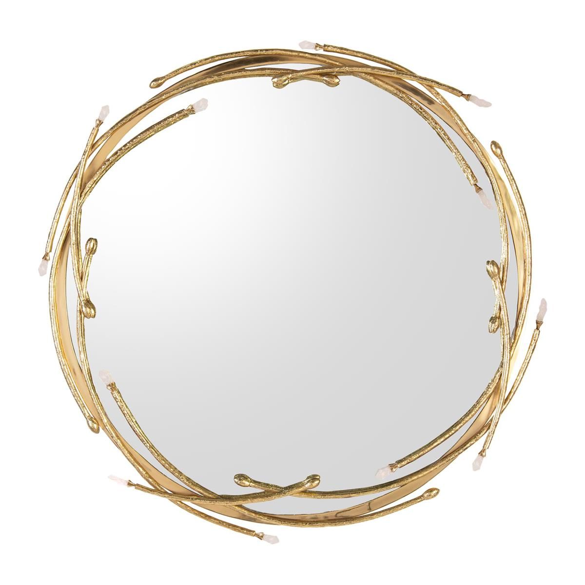 Decorative Gold Wall Mirror – 36 Inch Round