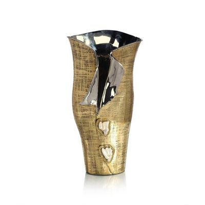 Abstract Brass Decor Vase
