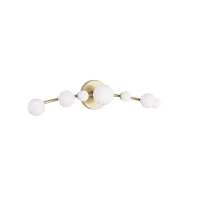 Modern Gold Globe Vanity Light – 7-Light LED Wall Sconce