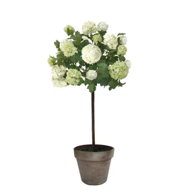 White Snowball Hydrangea Artificial Tree – 47" High