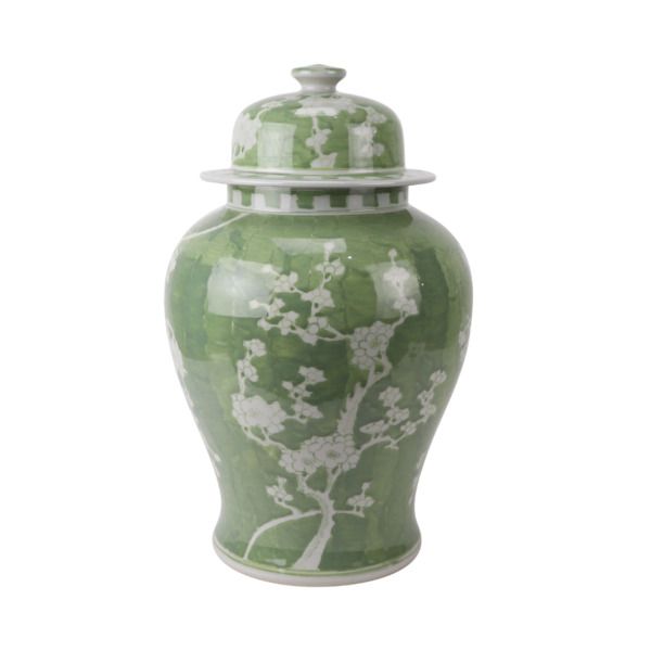 Plum Blossom Porcelain Jar with Lid
