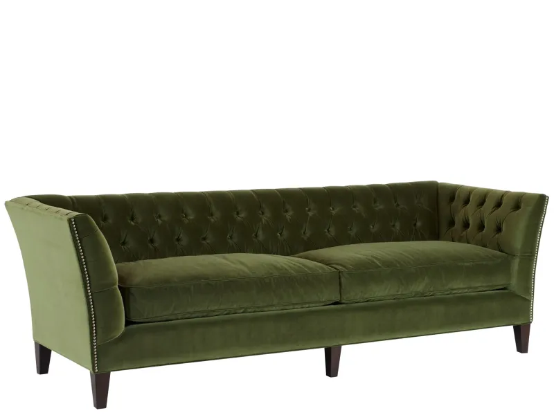 Emerald Velvet Flared Arm Sofa