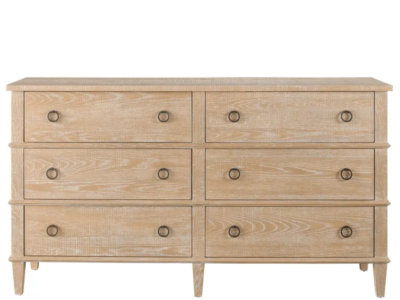 Modern Farmhouse Six Drawer Double Dresser