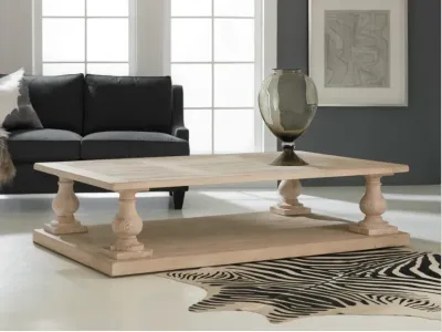 Sandblasted Balustrade Cocktail Table