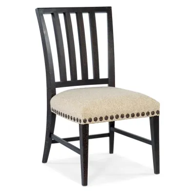 Black Slat Back Side Chair