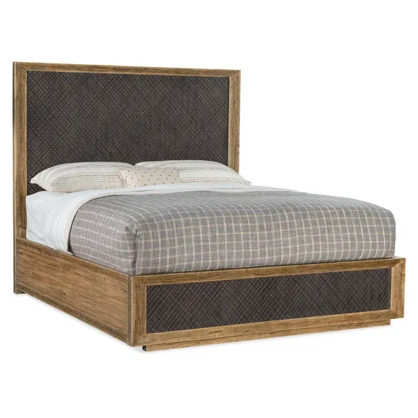 Rough Hewn King Panel Bed in Black and Brown