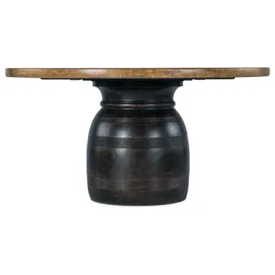 Rustic Round Dining Table for 6