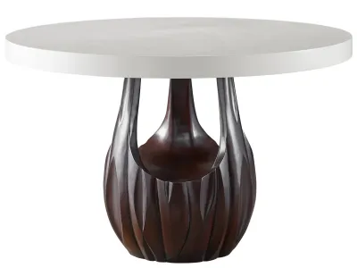 48" Round Dining Table with White Top