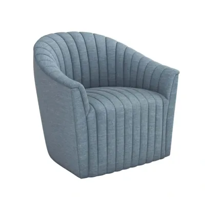 Swivel Channel-Tufted Surf Accent Chair