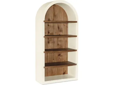 White Arched Bookcase