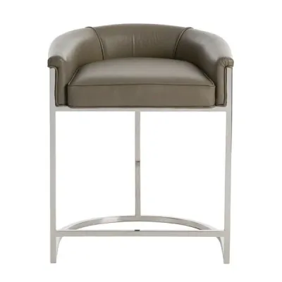 Calvin Dove Leather Bar Stool - 35"H