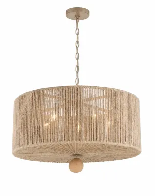 Natural Jute 5-Light Pendant - 24 Natural Jute 5-Light Pendant - 24"W