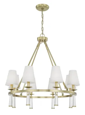 Classic 8-Light Wagon Wheel Chandelier