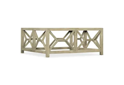 Stone-Topped Square Cocktail Table