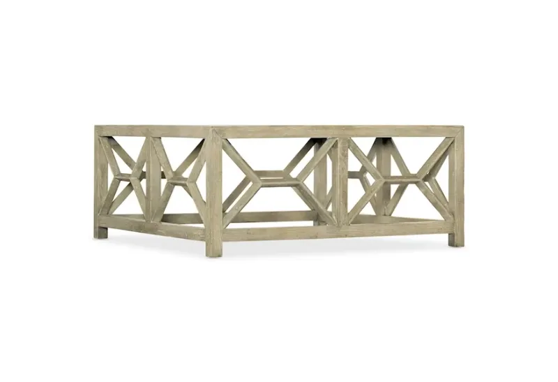 Stone-Topped Square Cocktail Table