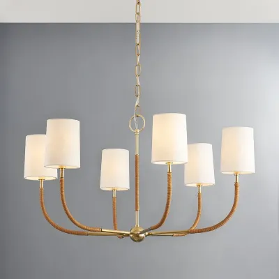 Webson Classic Swoop Arm Chandelier with Shades Webson Classic Swoop Arm Chandelier with Shades