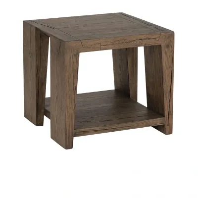 Square Reclaimed Oak Side Table